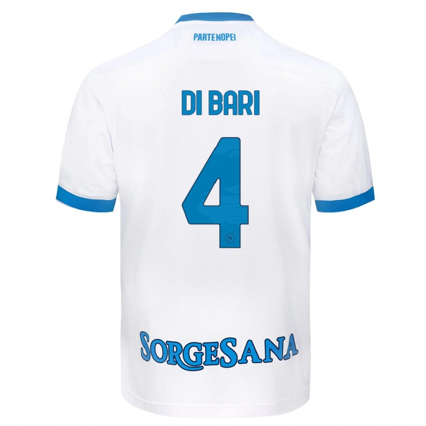 Danxen Pánské Martina Di Bari #4 Bílá Světle Modrá Daleko Hráčské Dresy 2026/27 Dres