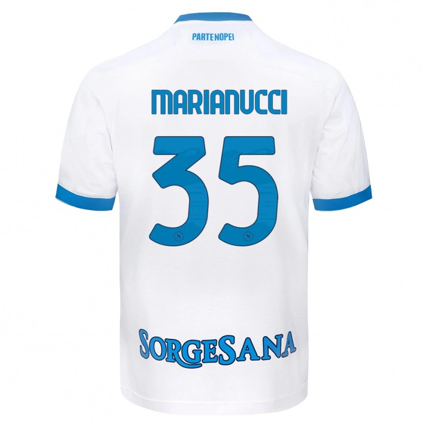 Danxen Pánské Luca Marianucci #35 Bílá Světle Modrá Daleko Hráčské Dresy 2026/27 Dres