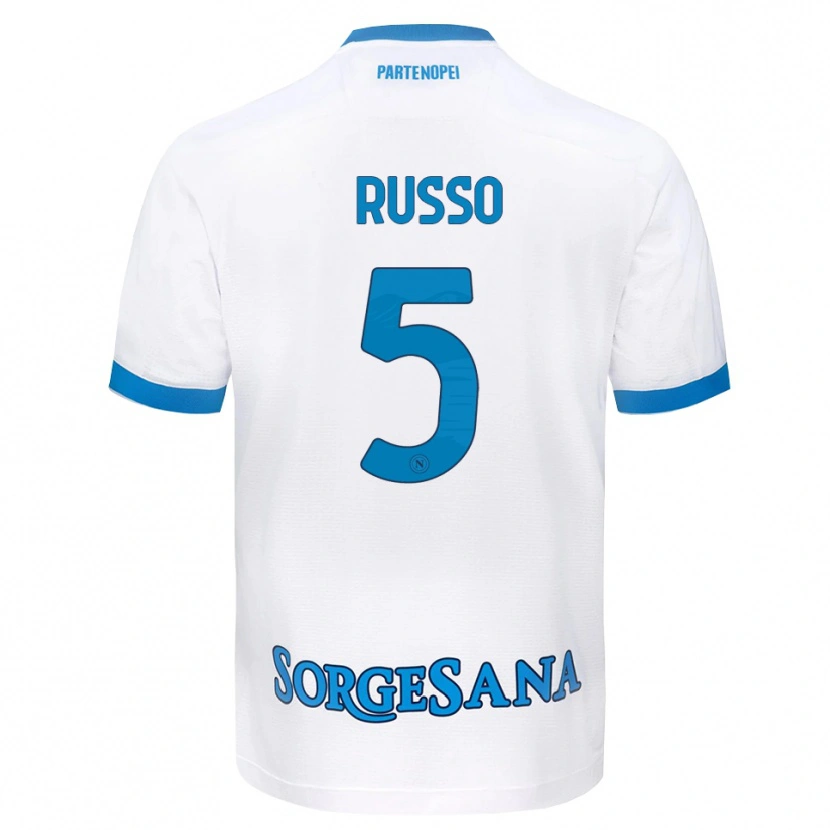 Danxen Pánské Lorenzo Russo #5 Bílá Světle Modrá Daleko Hráčské Dresy 2026/27 Dres