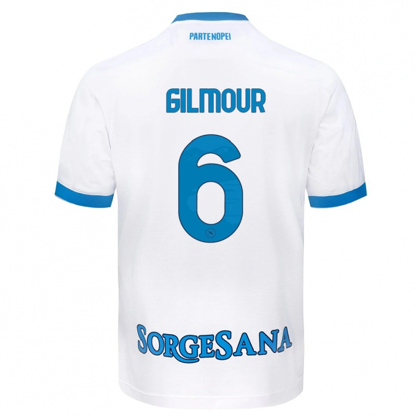 Danxen Pánské Billy Gilmour #6 Bílá Světle Modrá Daleko Hráčské Dresy 2026/27 Dres