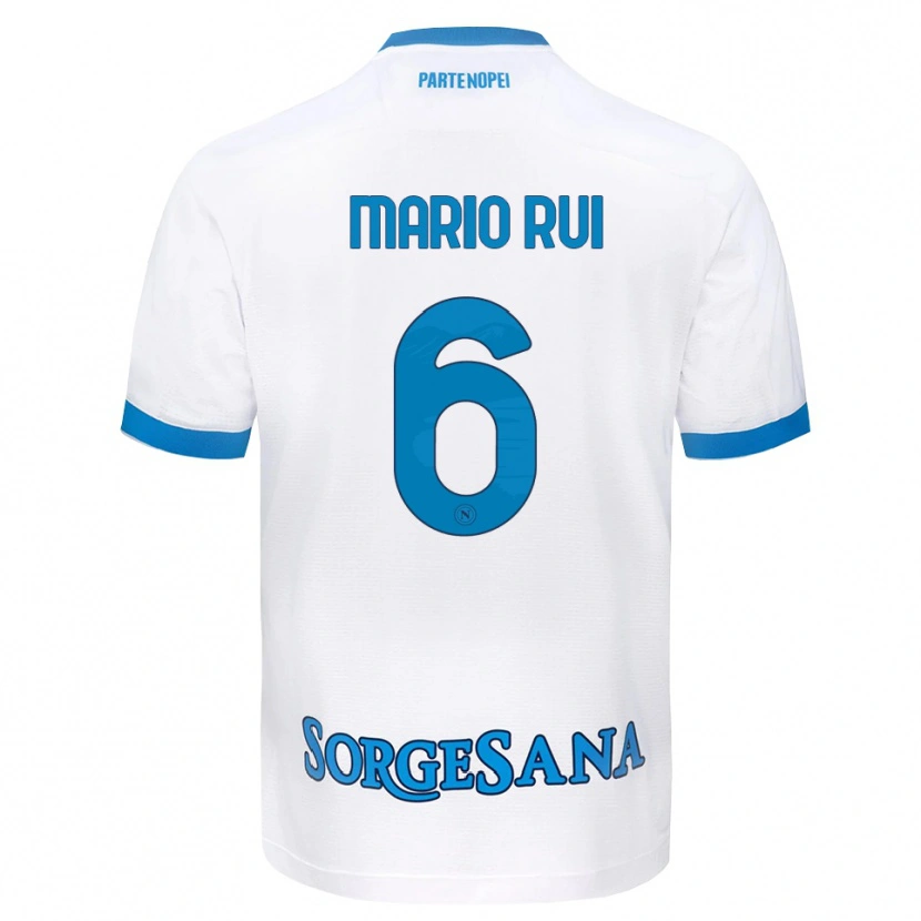Danxen Pánské Mario Rui #6 Bílá Světle Modrá Daleko Hráčské Dresy 2026/27 Dres