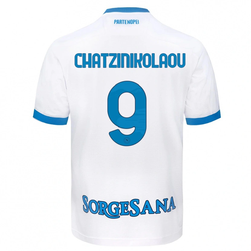 Danxen Pánské Despoina Chatzinikolaou #9 Bílá Světle Modrá Daleko Hráčské Dresy 2026/27 Dres