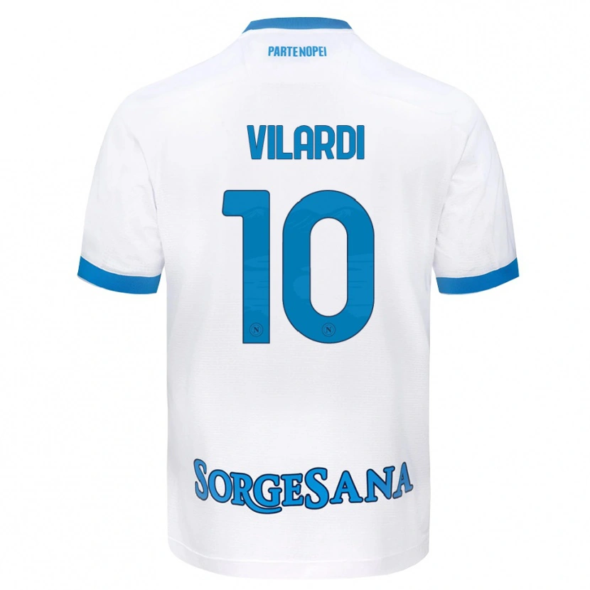 Danxen Pánské Mario Vilardi #10 Bílá Světle Modrá Daleko Hráčské Dresy 2026/27 Dres