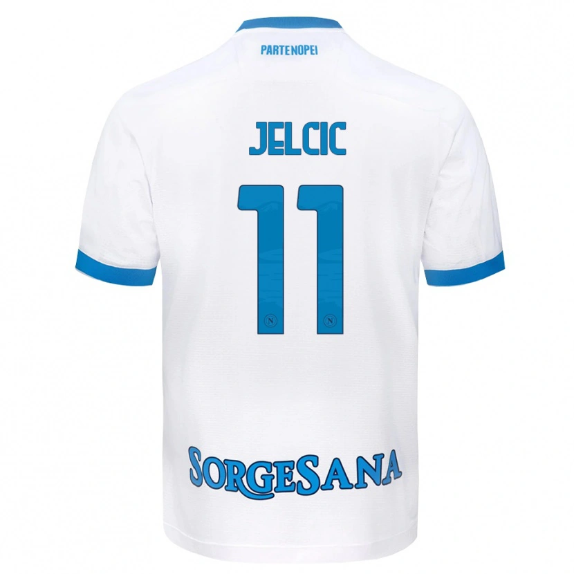 Danxen Pánské Maja Jelčić #11 Bílá Světle Modrá Daleko Hráčské Dresy 2026/27 Dres