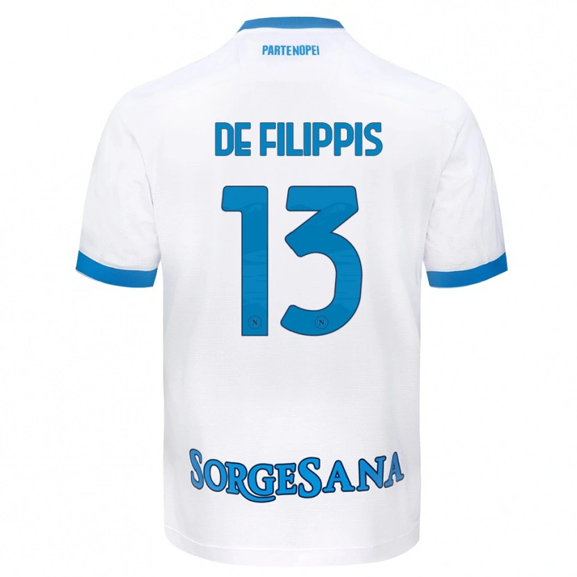 Danxen Pánské Antonio De Filippis #13 Bílá Světle Modrá Daleko Hráčské Dresy 2026/27 Dres