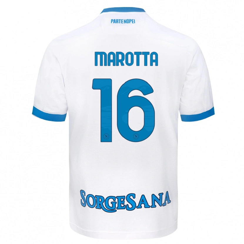 Danxen Pánské Gabriele Marotta #16 Bílá Světle Modrá Daleko Hráčské Dresy 2026/27 Dres