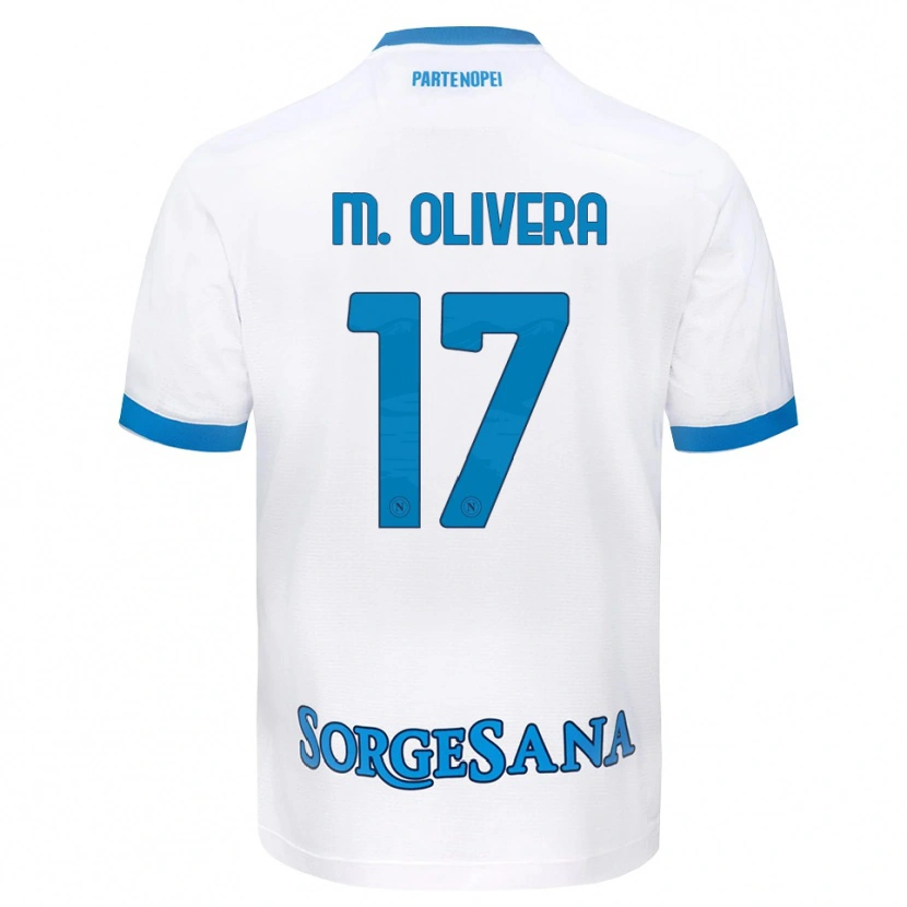 Danxen Pánské Mathías Olivera #17 Bílá Světle Modrá Daleko Hráčské Dresy 2026/27 Dres