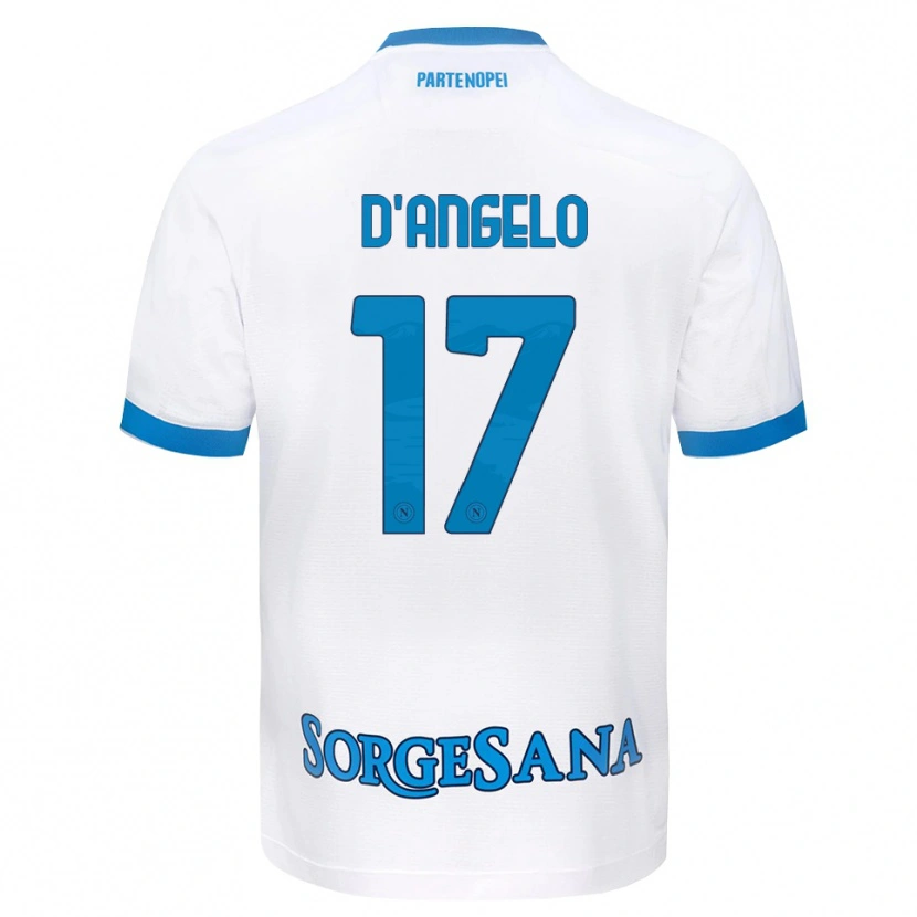 Danxen Pánské Giuseppe D'angelo #17 Bílá Světle Modrá Daleko Hráčské Dresy 2026/27 Dres