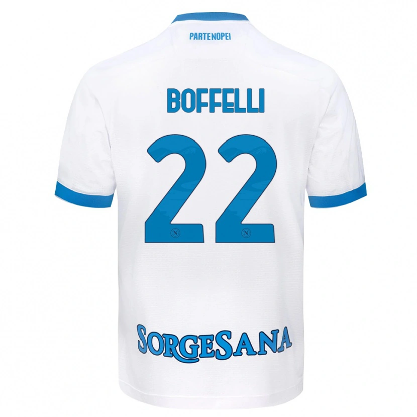 Danxen Pánské Valerio Boffelli #22 Bílá Světle Modrá Daleko Hráčské Dresy 2026/27 Dres