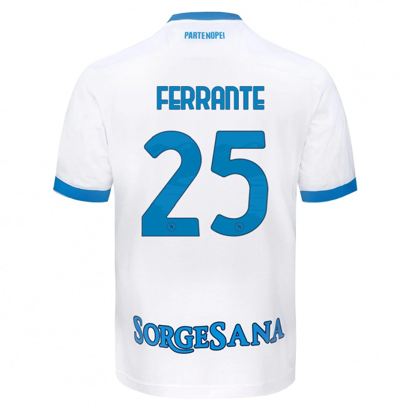 Danxen Pánské Mathias Ferrante #25 Bílá Světle Modrá Daleko Hráčské Dresy 2026/27 Dres