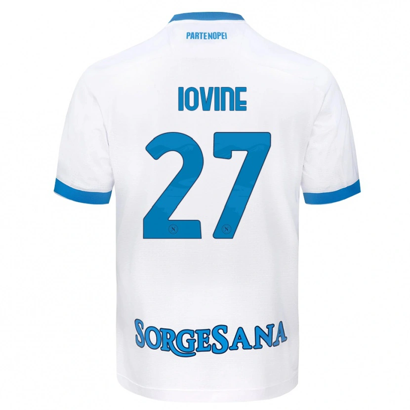 Danxen Pánské Andrea Iovine #27 Bílá Světle Modrá Daleko Hráčské Dresy 2026/27 Dres