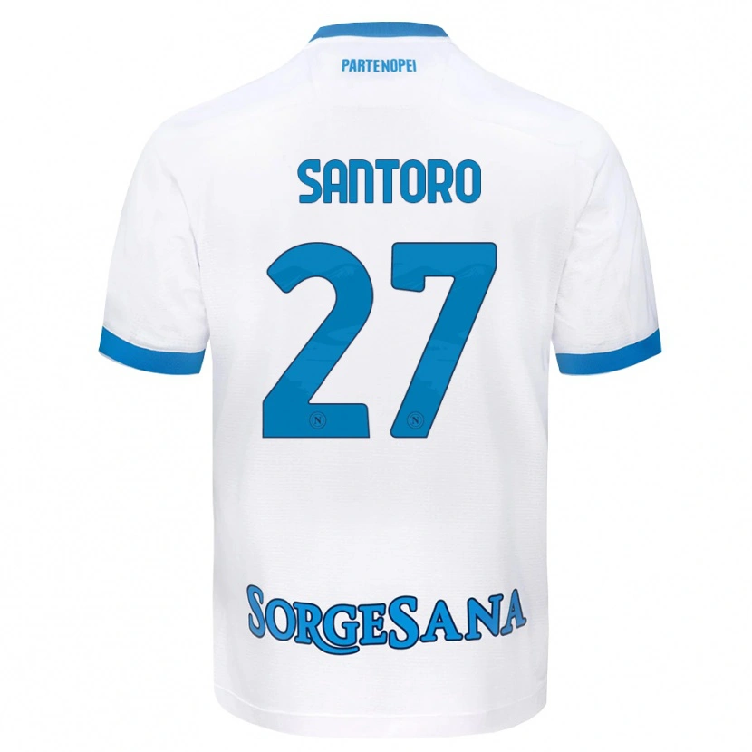 Danxen Pánské Erika Santoro #27 Bílá Světle Modrá Daleko Hráčské Dresy 2026/27 Dres