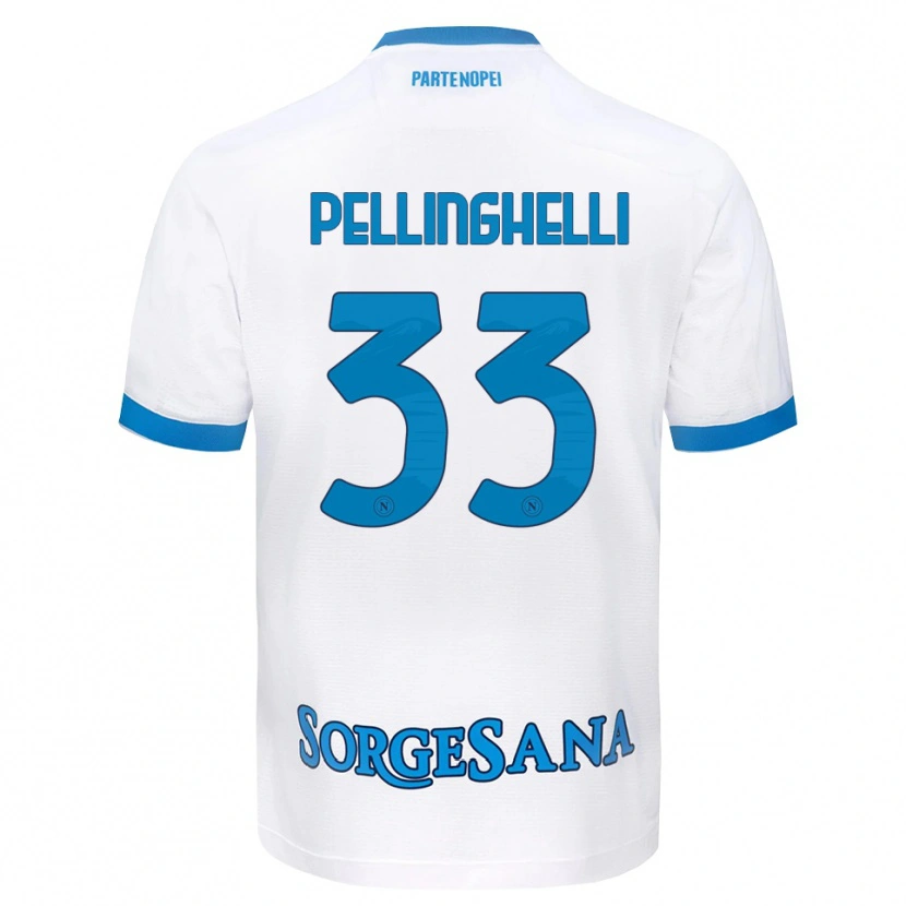 Danxen Pánské Alice Pellinghelli #33 Bílá Světle Modrá Daleko Hráčské Dresy 2026/27 Dres