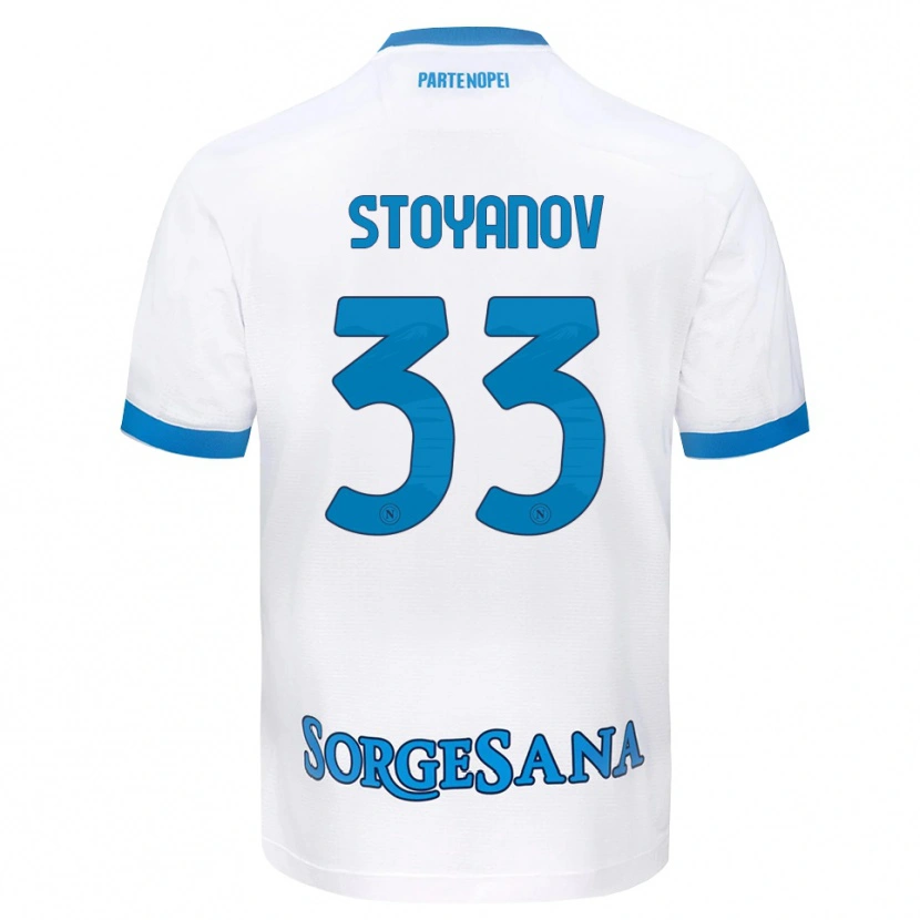 Danxen Pánské Steliyan Stoyanov #33 Bílá Světle Modrá Daleko Hráčské Dresy 2026/27 Dres