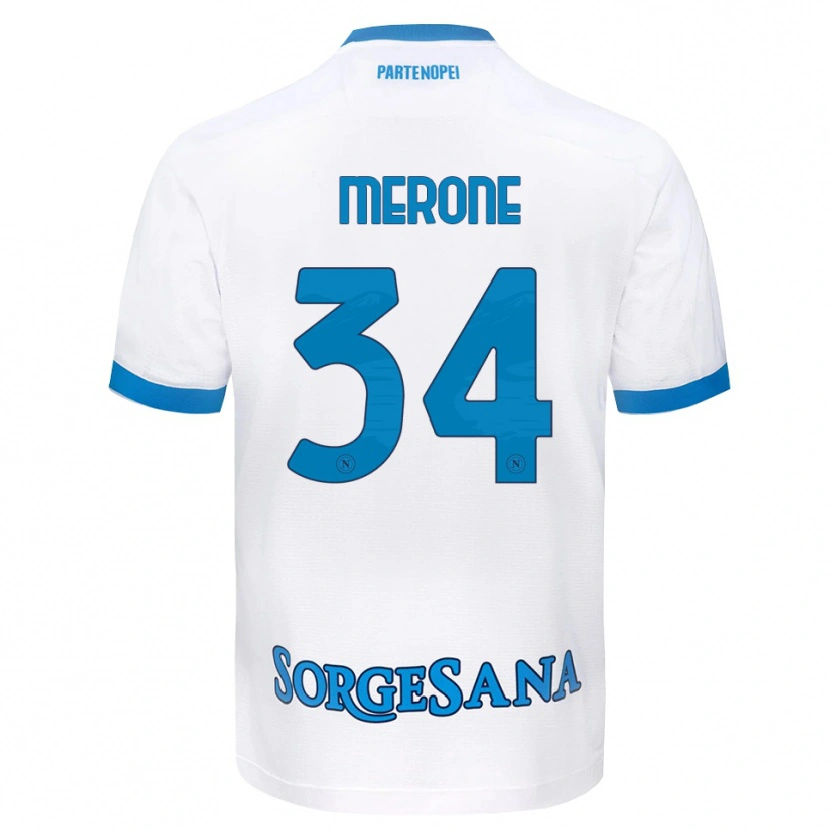 Danxen Pánské Alessandro Merone #34 Bílá Světle Modrá Daleko Hráčské Dresy 2026/27 Dres