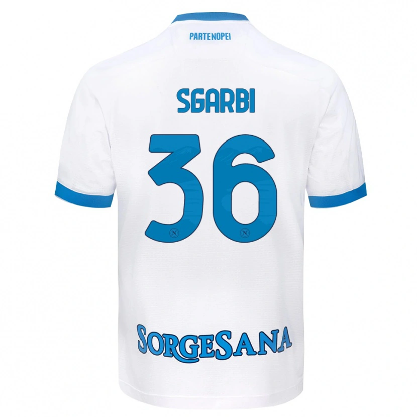 Danxen Pánské Lorenzo Sgarbi #36 Bílá Světle Modrá Daleko Hráčské Dresy 2026/27 Dres