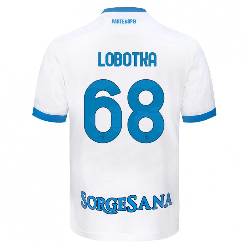 Danxen Pánské Stanislav Lobotka #68 Bílá Světle Modrá Daleko Hráčské Dresy 2026/27 Dres