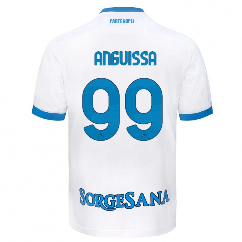 Danxen Pánské Frank Anguissa #99 Bílá Světle Modrá Daleko Hráčské Dresy 2026/27 Dres