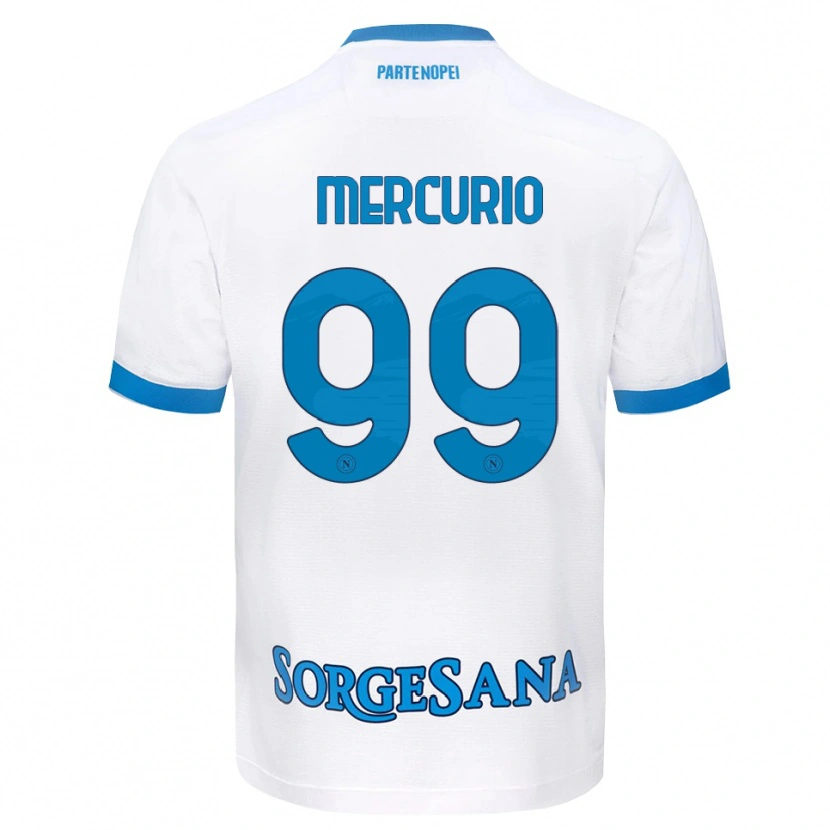 Danxen Pánské Giovanni Mercurio #99 Bílá Světle Modrá Daleko Hráčské Dresy 2026/27 Dres