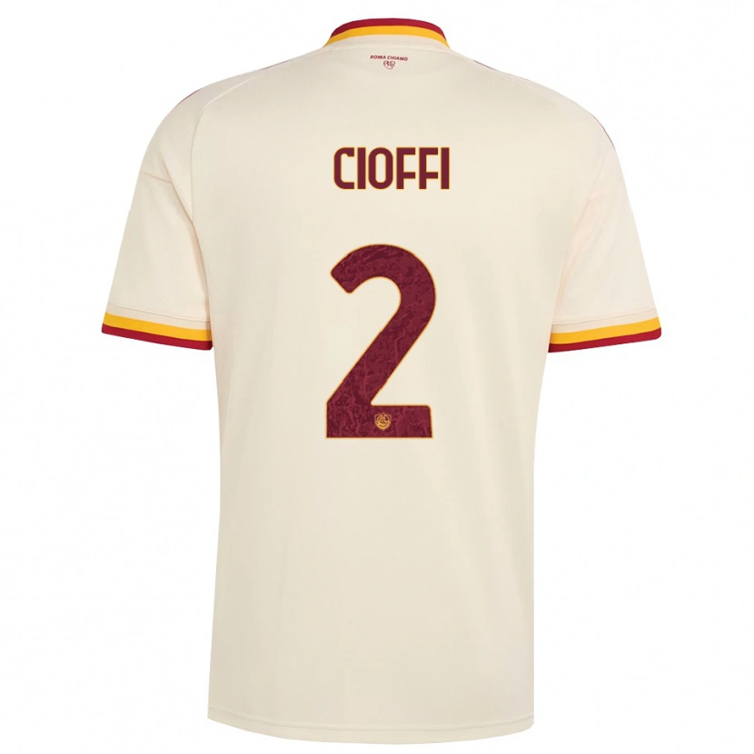 Danxen Pánské Cristian Cioffi #2 Šampaňská Červená Žlutá Daleko Hráčské Dresy 2026/27 Dres
