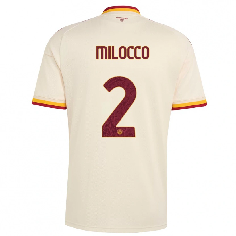 Danxen Pánské Matias Milocco #2 Šampaňská Červená Žlutá Daleko Hráčské Dresy 2026/27 Dres