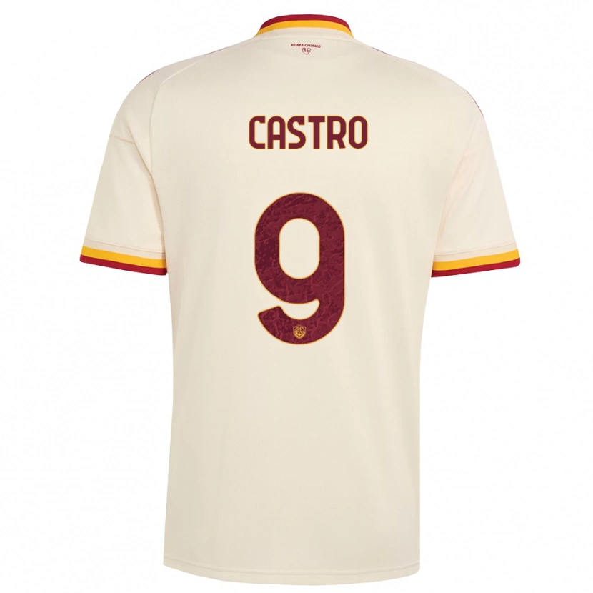 Danxen Pánské Santiago Castro #9 Šampaňská Červená Žlutá Daleko Hráčské Dresy 2026/27 Dres