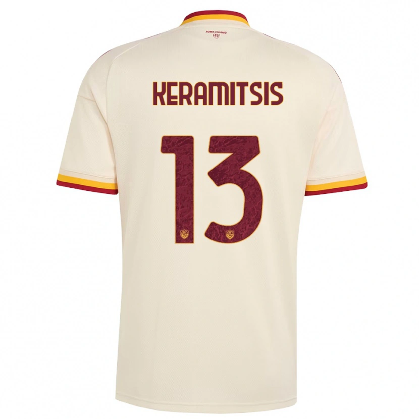 Danxen Pánské Dimitrios Keramitsis #13 Šampaňská Červená Žlutá Daleko Hráčské Dresy 2026/27 Dres