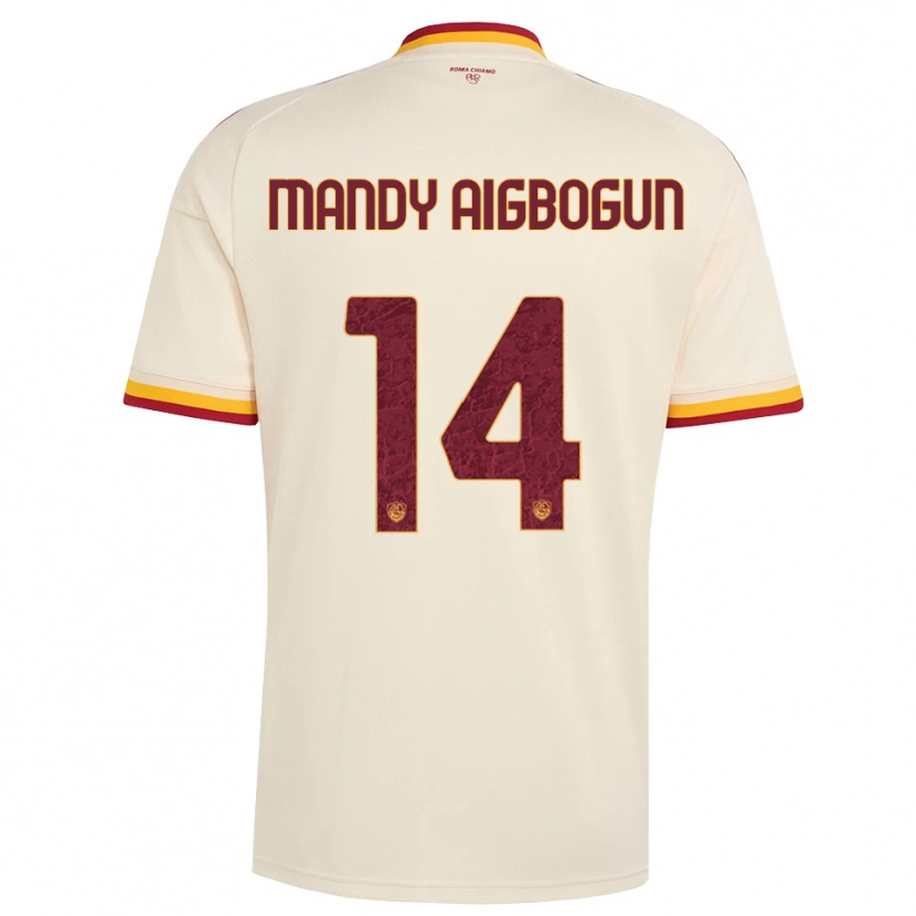 Danxen Pánské Eseosa Mandy Aigbogun #14 Šampaňská Červená Žlutá Daleko Hráčské Dresy 2026/27 Dres