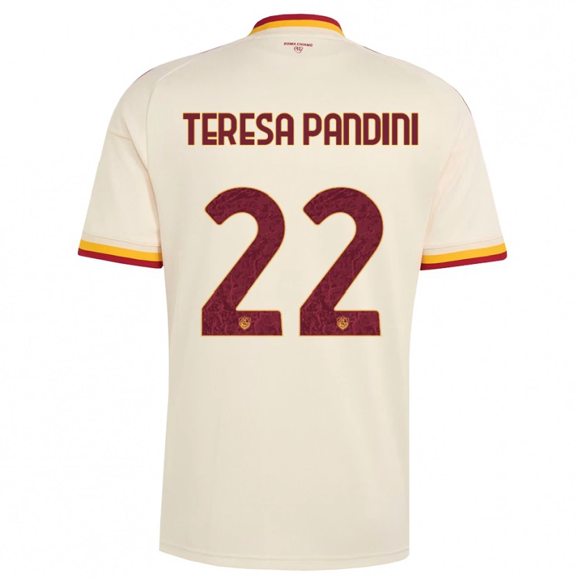 Danxen Pánské Marta Teresa Pandini #22 Šampaňská Červená Žlutá Daleko Hráčské Dresy 2026/27 Dres