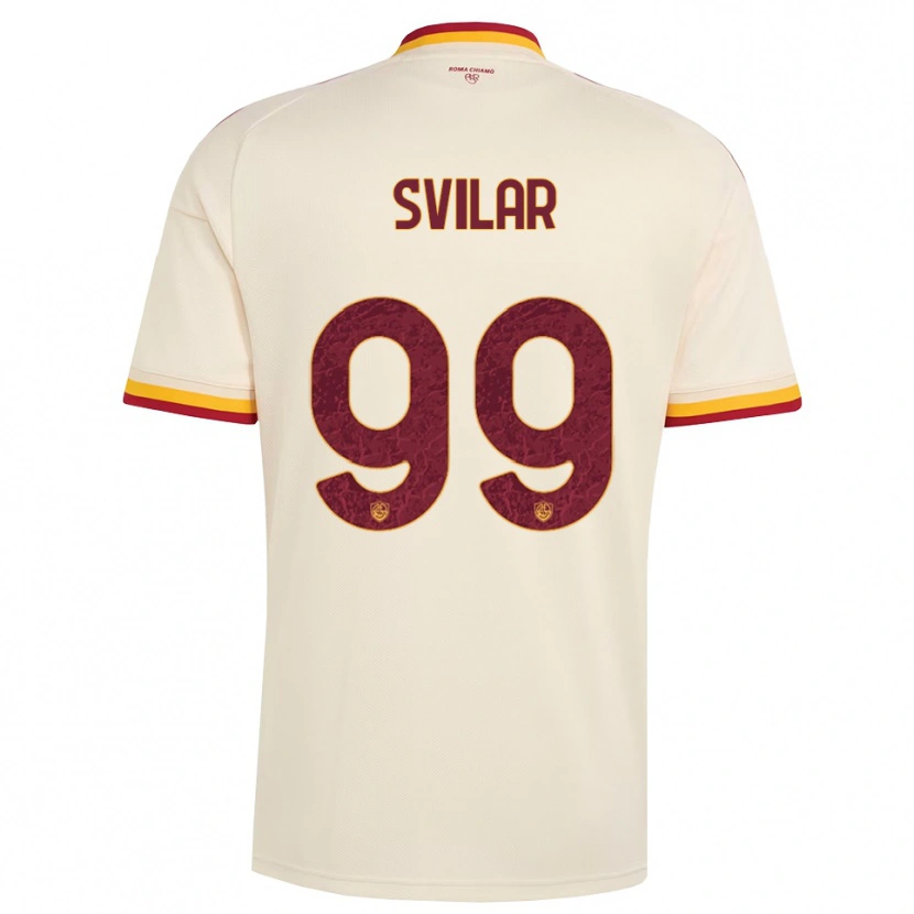 Danxen Pánské Mile Svilar #99 Šampaňská Červená Žlutá Daleko Hráčské Dresy 2026/27 Dres