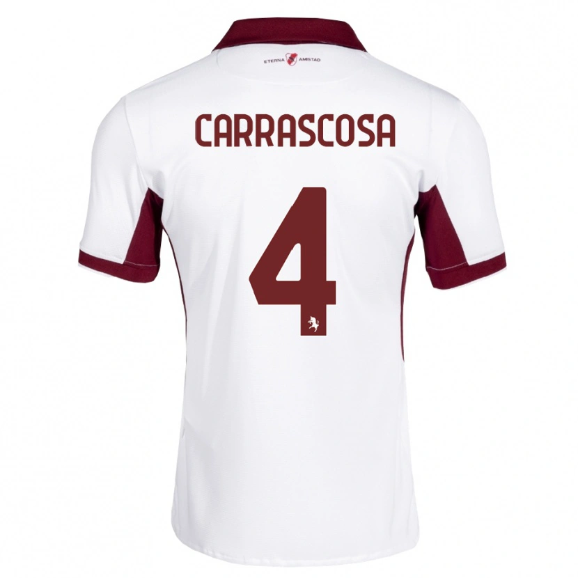 Danxen Pánské Manuel Carrascosa #4 Tmavě Červená Bílá Červená Daleko Hráčské Dresy 2026/27 Dres