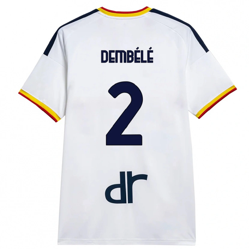 Danxen Pánské Ali Dembélé #2 Bílá Žlutá Červená Daleko Hráčské Dresy 2026/27 Dres