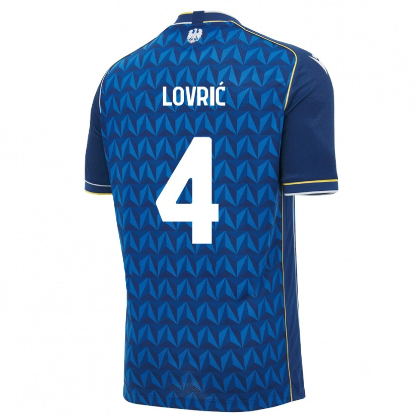 Danxen Pánské Sandi Lovrić #4 Královská Modř Bílá Modrá Daleko Hráčské Dresy 2026/27 Dres