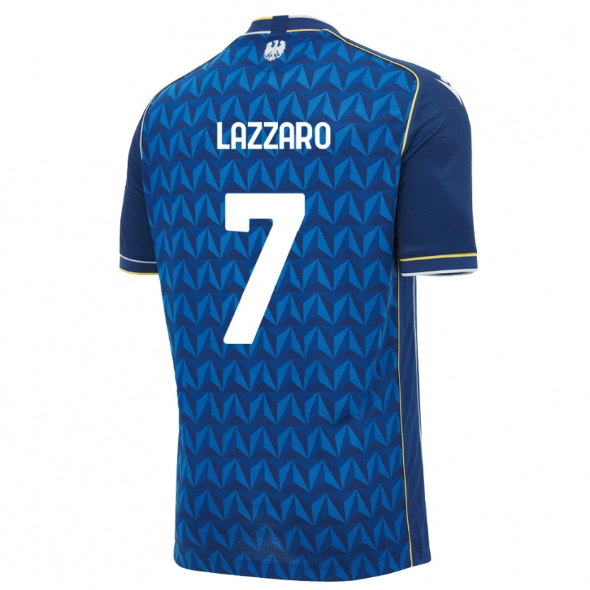 Danxen Pánské Davide Lazzaro #7 Královská Modř Bílá Modrá Daleko Hráčské Dresy 2026/27 Dres