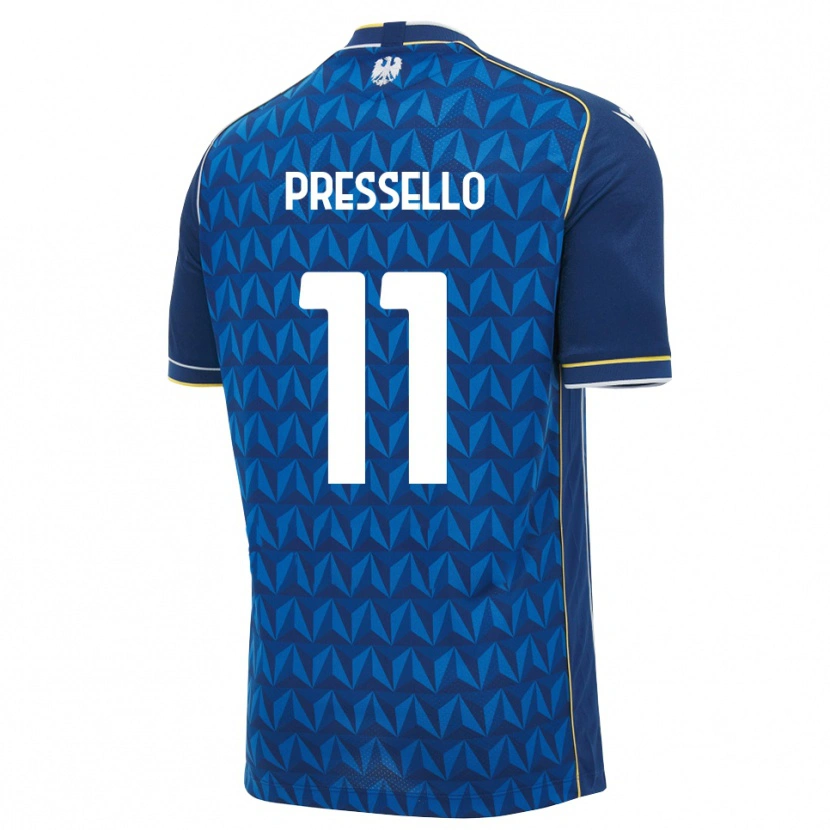 Danxen Pánské Matteo Pressello #11 Královská Modř Bílá Modrá Daleko Hráčské Dresy 2026/27 Dres