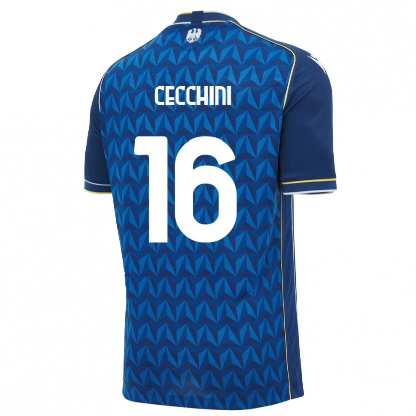 Danxen Pánské Giorgio Cecchini #16 Královská Modř Bílá Modrá Daleko Hráčské Dresy 2026/27 Dres