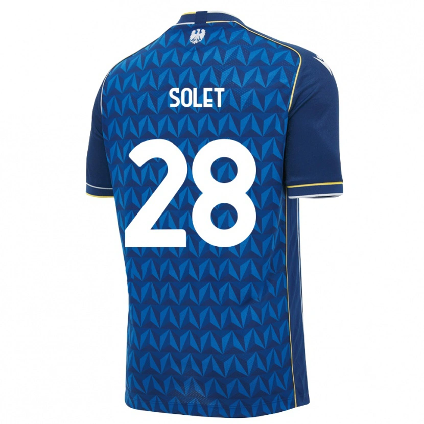 Danxen Pánské Oumar Solet #28 Královská Modř Bílá Modrá Daleko Hráčské Dresy 2026/27 Dres