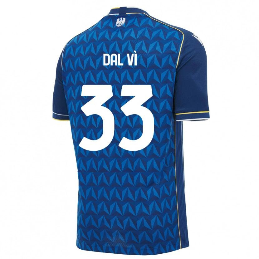 Danxen Pánské Matteo Dal Vì #33 Královská Modř Bílá Modrá Daleko Hráčské Dresy 2026/27 Dres