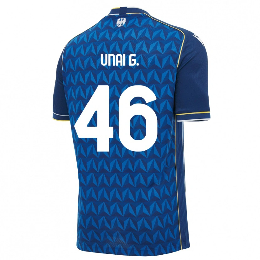 Danxen Pánské Unai Gómez #46 Královská Modř Bílá Modrá Daleko Hráčské Dresy 2026/27 Dres