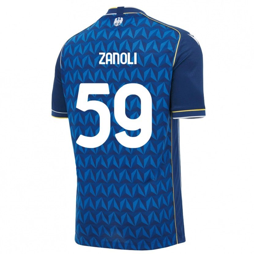 Danxen Pánské Alessandro Zanoli #59 Královská Modř Bílá Modrá Daleko Hráčské Dresy 2026/27 Dres
