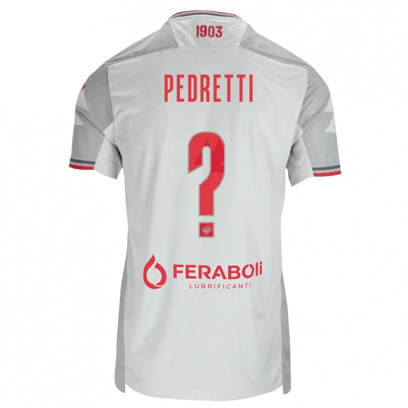 Danxen Pánské Luca Pedretti #0 Šedá Bílá Červená Daleko Hráčské Dresy 2026/27 Dres