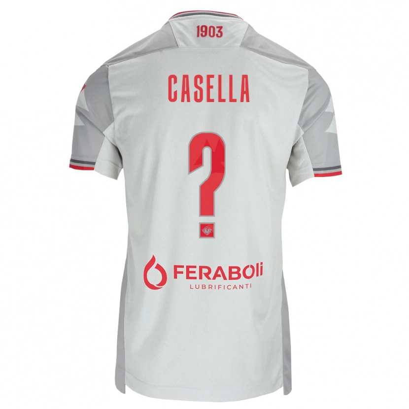 Danxen Pánské Mattia Casella #0 Šedá Bílá Červená Daleko Hráčské Dresy 2026/27 Dres