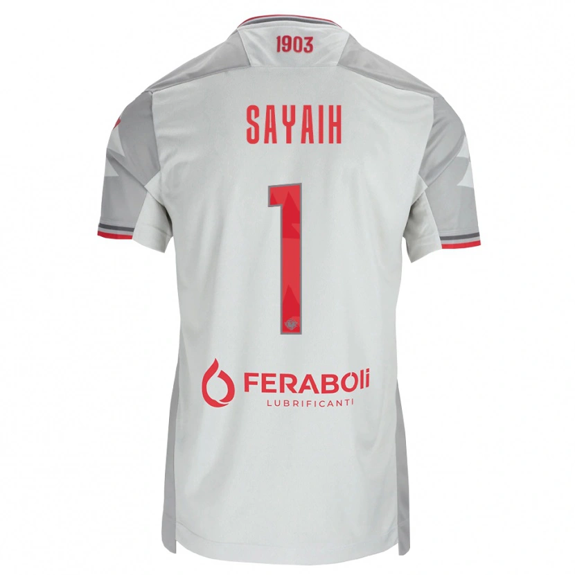 Danxen Pánské Ilyas Sayaih #1 Šedá Bílá Červená Daleko Hráčské Dresy 2026/27 Dres