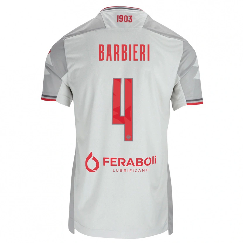 Danxen Pánské Tommaso Barbieri #4 Šedá Bílá Červená Daleko Hráčské Dresy 2026/27 Dres