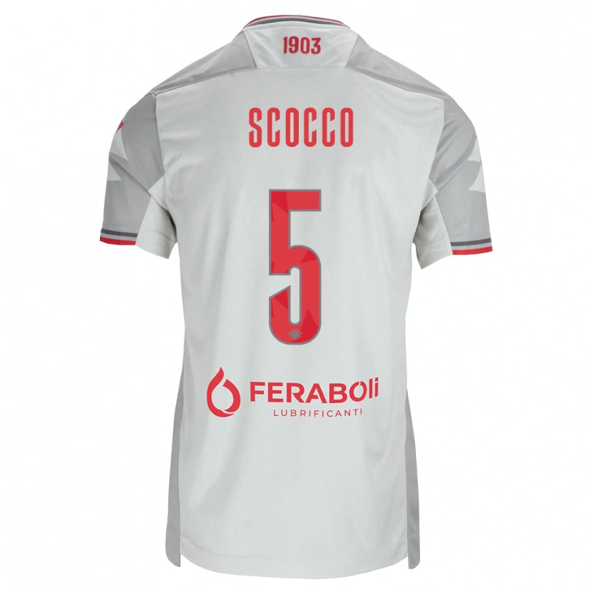 Danxen Pánské Lionel Scocco #5 Šedá Bílá Červená Daleko Hráčské Dresy 2026/27 Dres