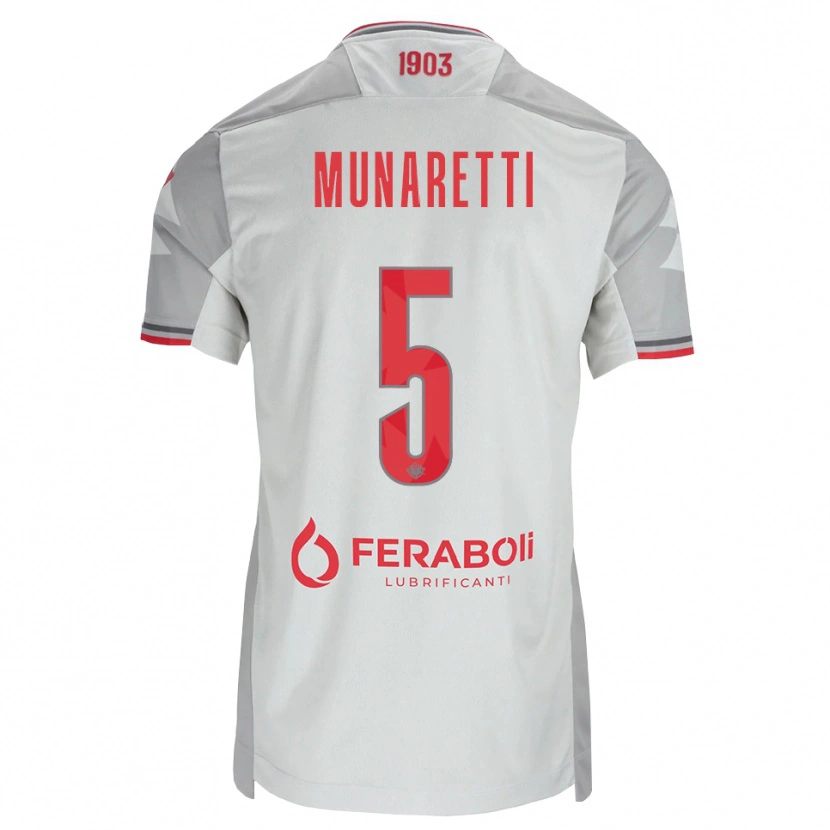 Danxen Pánské Luca Munaretti #5 Šedá Bílá Červená Daleko Hráčské Dresy 2026/27 Dres