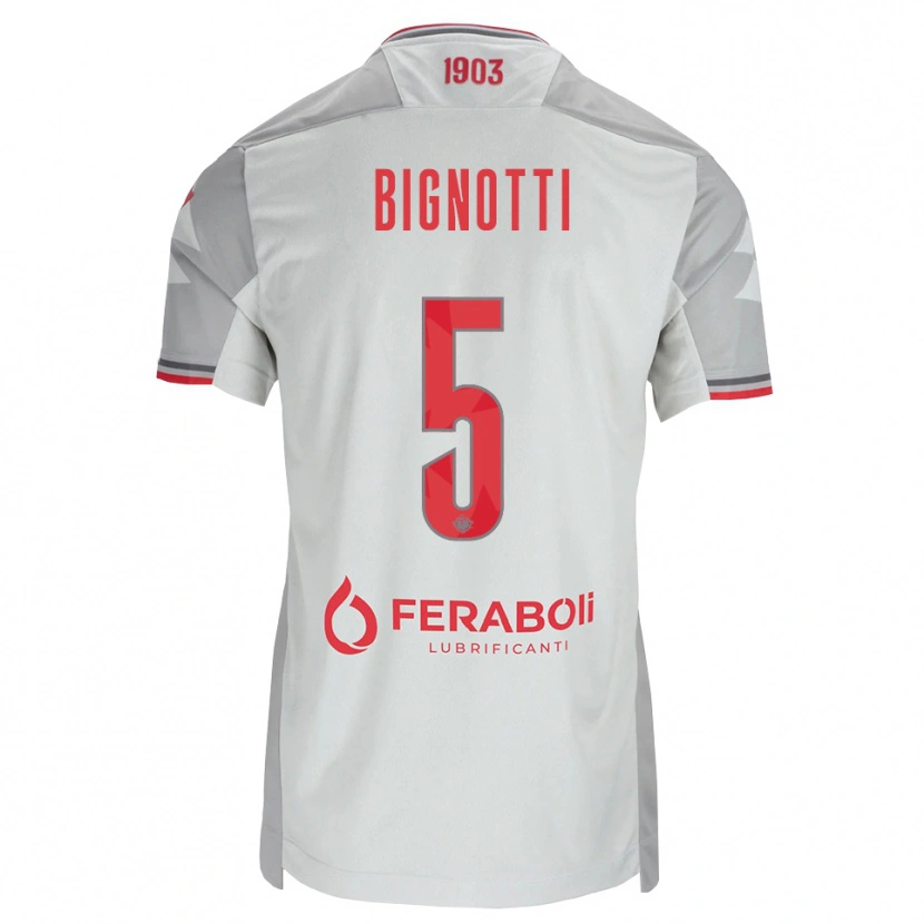 Danxen Pánské Francesco Bignotti #5 Šedá Bílá Červená Daleko Hráčské Dresy 2026/27 Dres