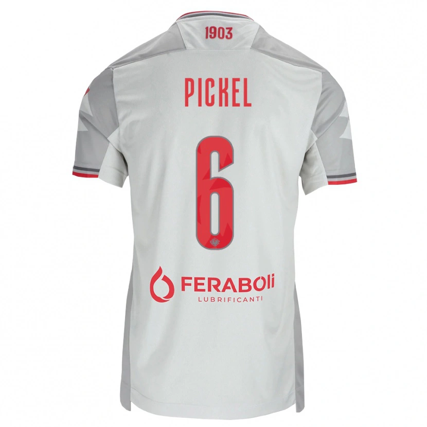 Danxen Pánské Charles Pickel #6 Šedá Bílá Červená Daleko Hráčské Dresy 2026/27 Dres