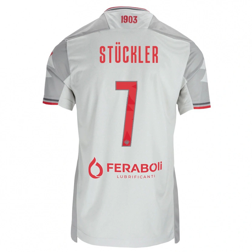 Danxen Pánské David Stückler #7 Šedá Bílá Červená Daleko Hráčské Dresy 2026/27 Dres
