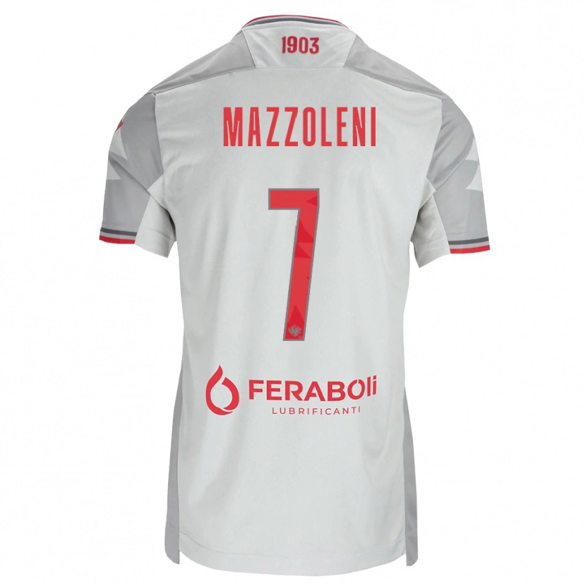 Danxen Pánské Andrea Mazzoleni #7 Šedá Bílá Červená Daleko Hráčské Dresy 2026/27 Dres